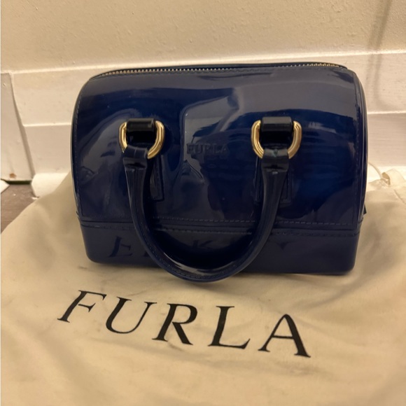Furla Candy Bag with top handles #Blue - Picture 3 of 4